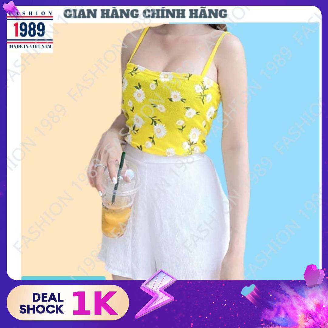 (ẢNH THẬT ) Áo 2 dây hoa cúc -áo 2 dây ,áo HAI dây nữ A2D03 ,áo hai dây croptop ,áo 2 dây bản to ,áo 2 dây lụa ,áo 2 dây ren ,áo 2 dây nơ ,THỜI TRANG 1898