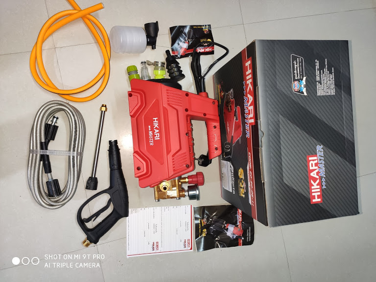 Máy rửa xe Hikari K-H6 Madein Thái Lan, có chiết áp, công xuất 2600W. dây đồng chịu nhiệt độ.