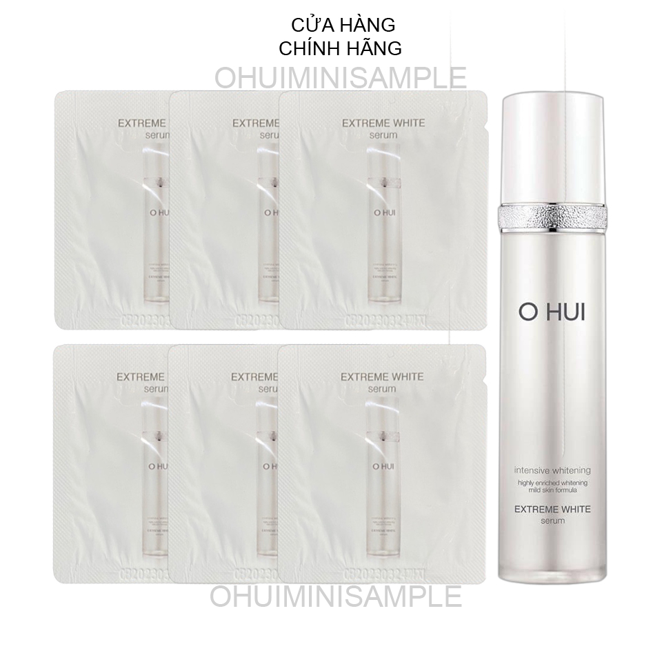 Combo 10 gói serum Ohui dưỡng trắng mờ thâm nám tàn nhang - OHUI Extreme White Serum 1ml