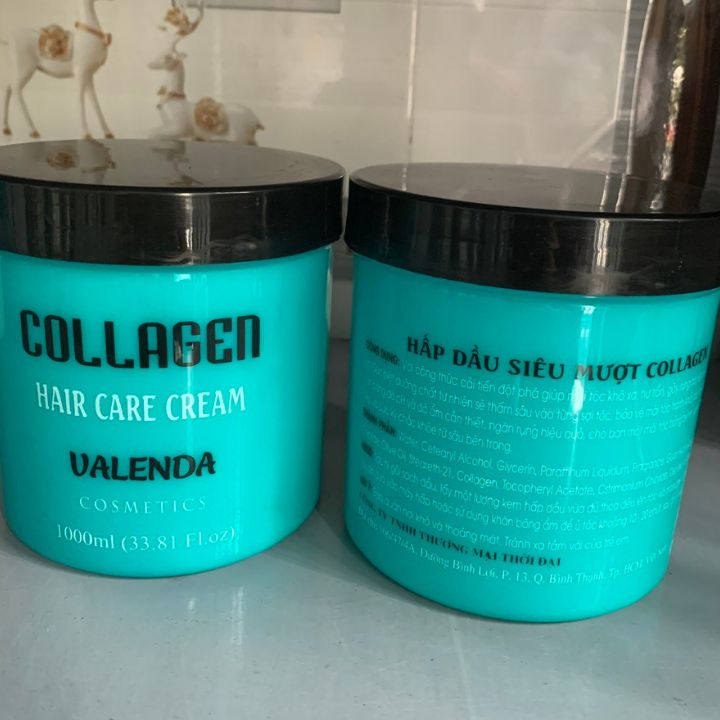 Hấp dầu collagen Valenda dưỡng mềm mượt , phục hồi tóc chuyên sâu 1000ml