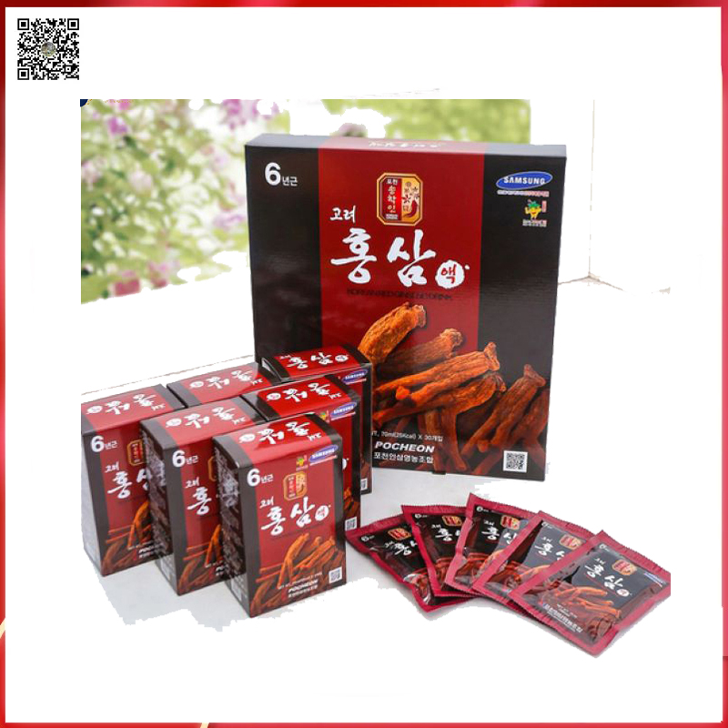 Nước Hồng Sâm Pocheon 70ml x 30 gói hàng cao cấp thượng hạn của Hàn Quốc