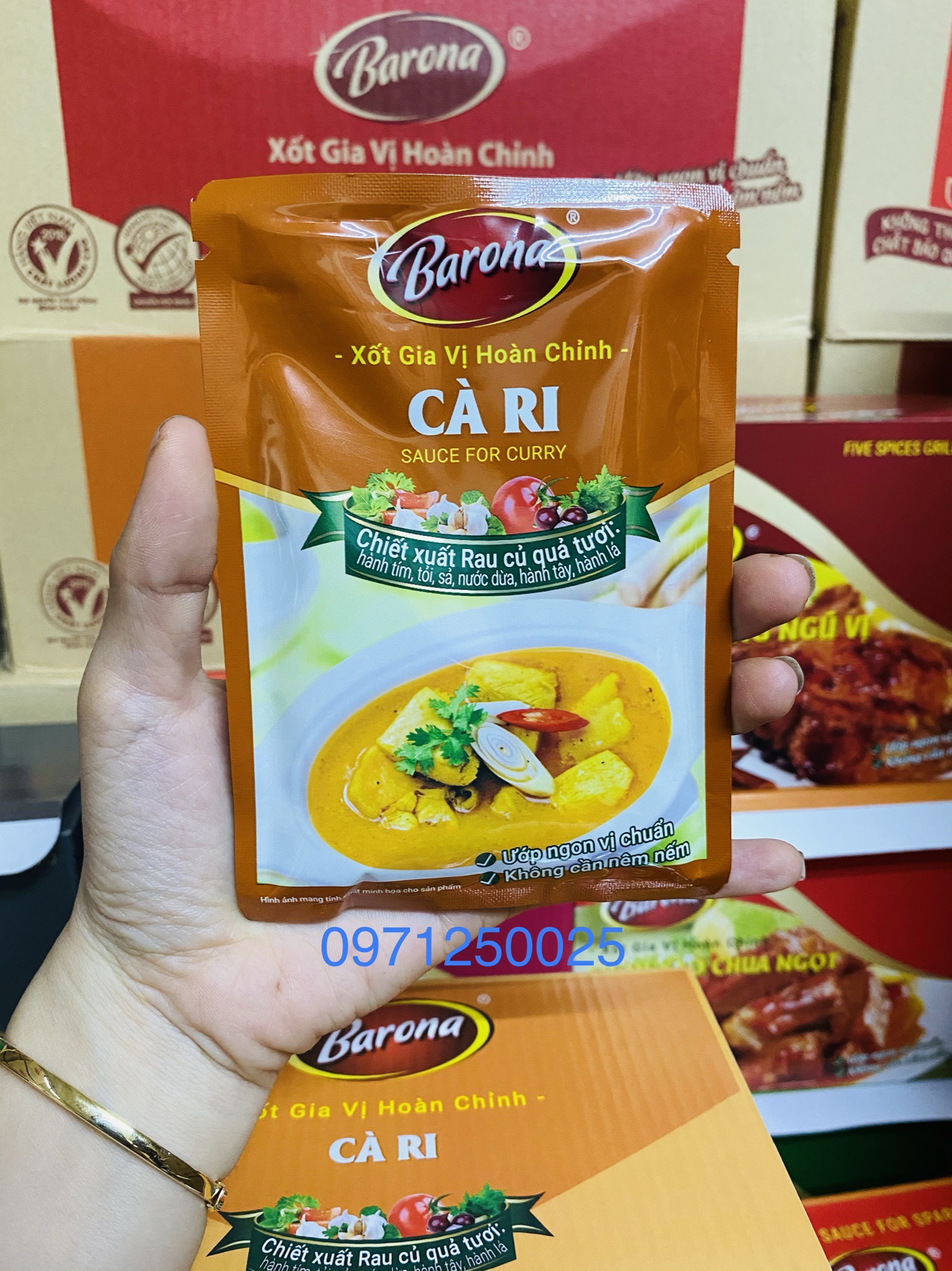Xốt gia vị hoàn chỉnh Barona - Cà Ri 80gr