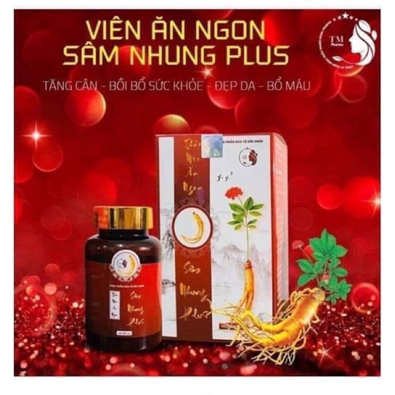 CHÍNH HÃNG TĂNG CÂN SÂM NHUNG PLUS Hộp 60viên