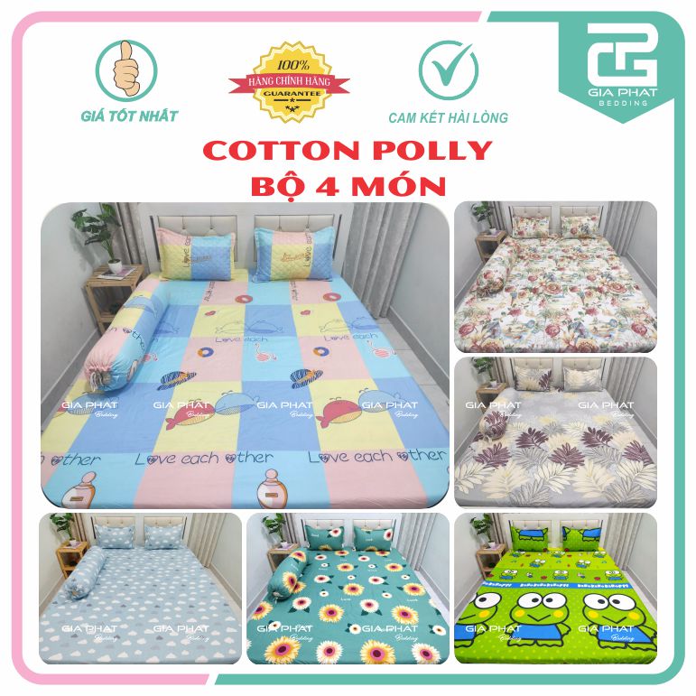 Bộ ga gối Cotton Poly Loại 1