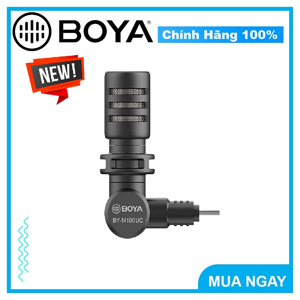 Mic thu âm mini cổng type-c dành cho thiết bị android - boya by-m100uc