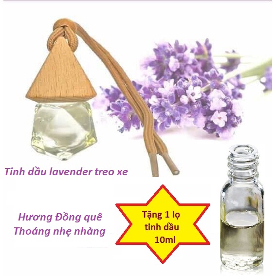 Mua tinh dầu treo xe hoa Oải Hương Tặng 01 Lọ tinh dầu dự phòng 10ml hoa Oải Hương