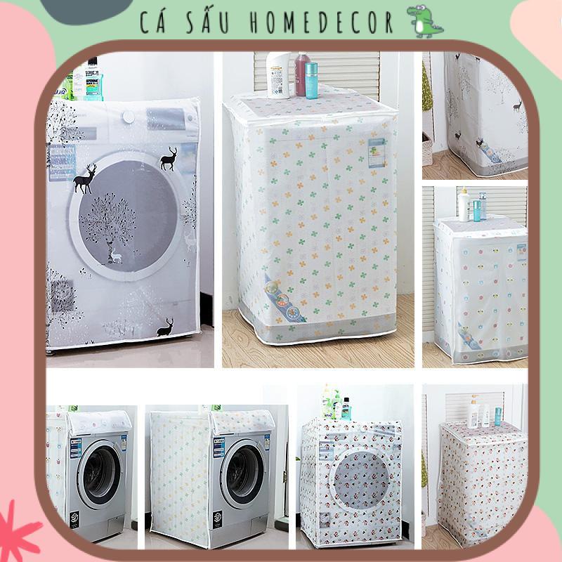 Bọc Máy Giặt Cửa Trước Cửa Trên Chống Bụi Chống Thấm Trong Suốt Giao Hình Ngẫu Nhiên