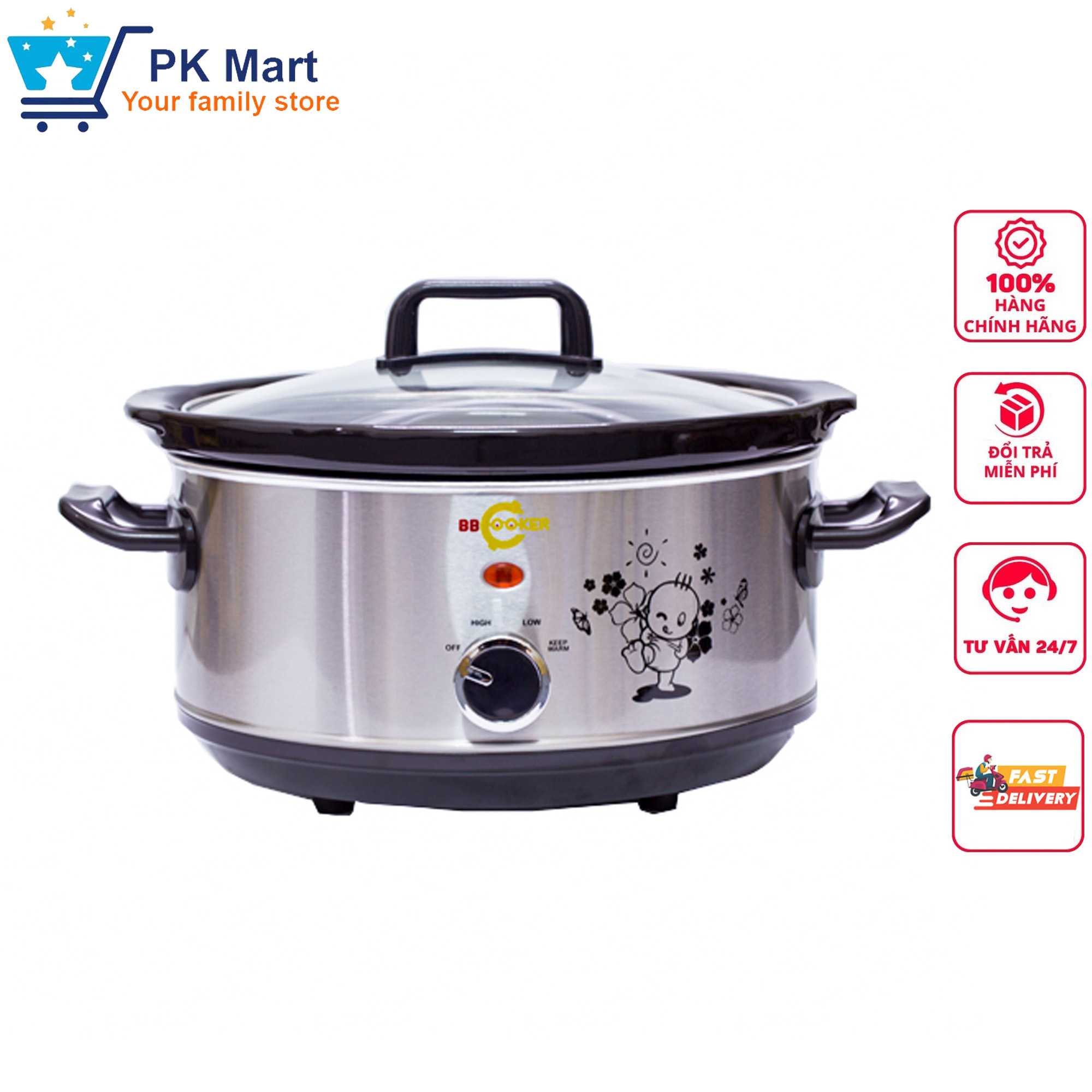 Nồi hầm chậm nấu cháo đa năng Bbcooker BS35 3.5L