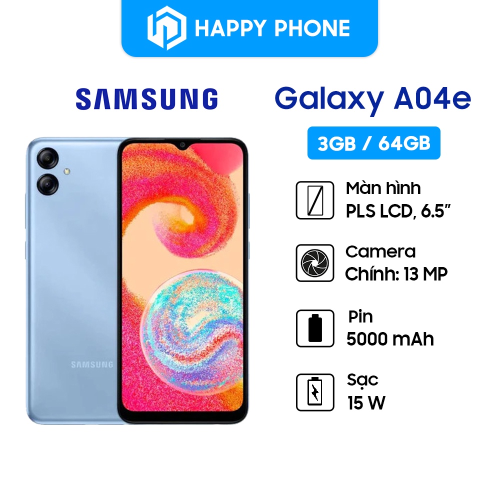 Điện Thoại Samsung Galaxy A04e -  Hàng Chính Hãng, Bảo Hành 12 Tháng, Mới 100%