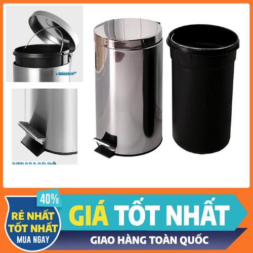 THÙNG RÁC TRÒN INOX ĐẠP CHÂN VINAMOP 5 LIT– VNTB50 - TIỆN ÍCH, GỌN GÀNG