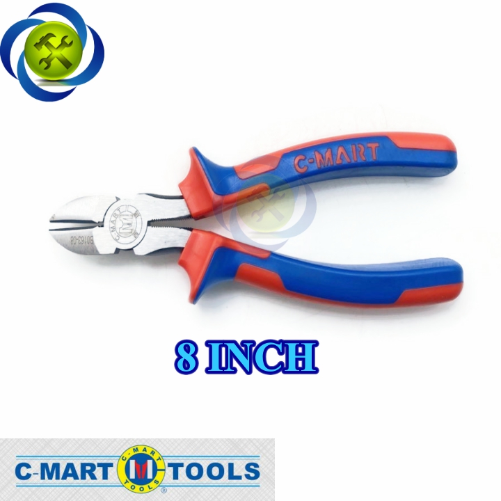 Kìm cắt cán xanh đỏ c-mart b0163-8 200mm 8inch