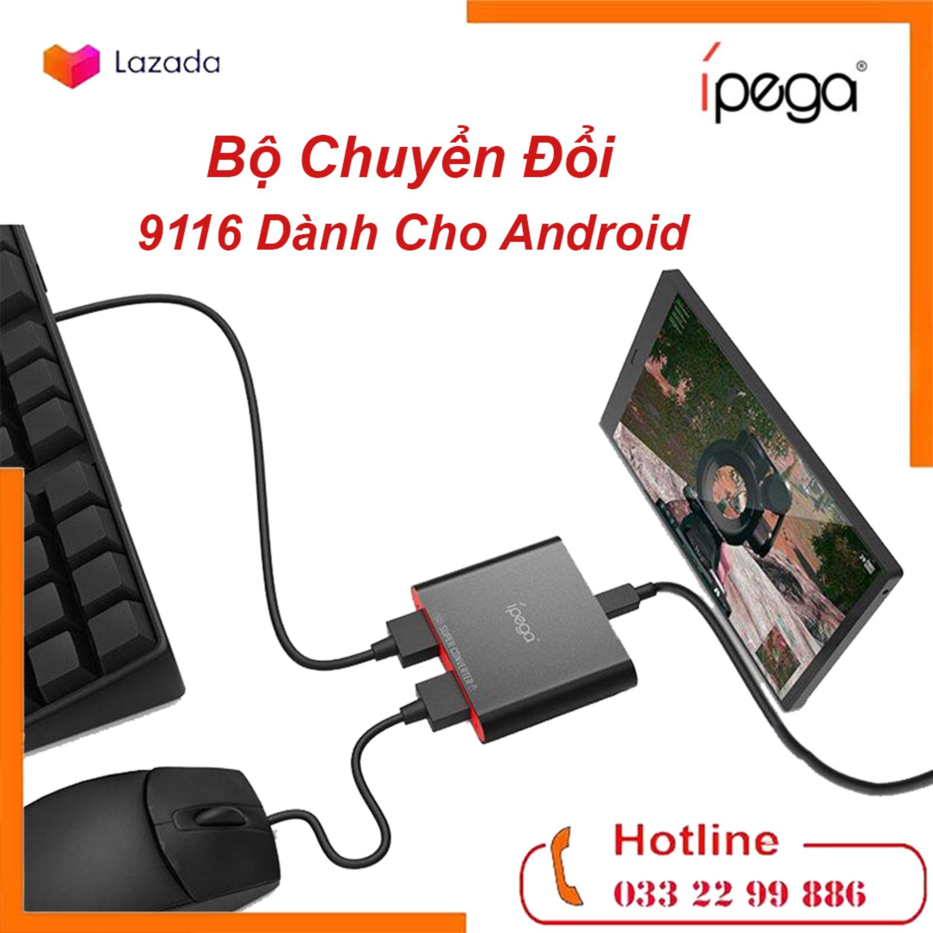 Bộ chuyển đổi chơi game iPega PG-9116 Bluetooth Bàn Phím và Chuột Chuyển Đổi Nguồn Di Động PUBG Bộ Điều Khiển Trò Chơi dành cho Android