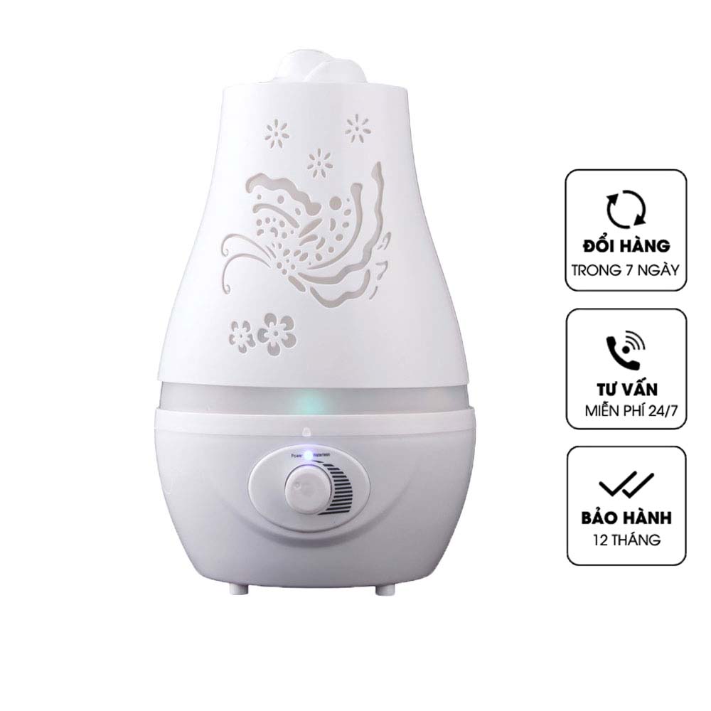 Máy xông tinh dầu siêu âm Hồ Điệp tặng 1 chai tinh dầu Cam ngọt Kobi 5ml, hàng chính hãng