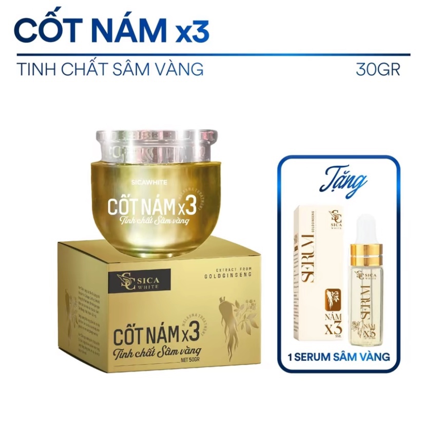 Kem cốt nám x3 tinh chất sica white 30g, tặng kèm serum cốt nám 5ml -mpsc myphamsica - hongvanshop995