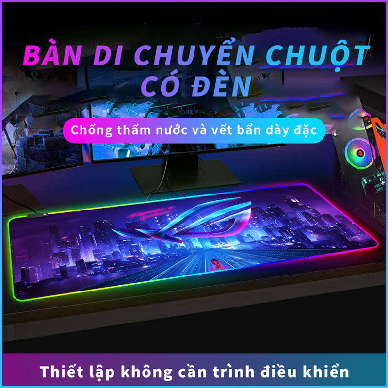 Tấm lót chuột chơi game tấm lót chuột máy tính cho game thủ tấm lót chuột có đèn nền tấm lót chuột lớn cho bàn phím tấm lót chuột led