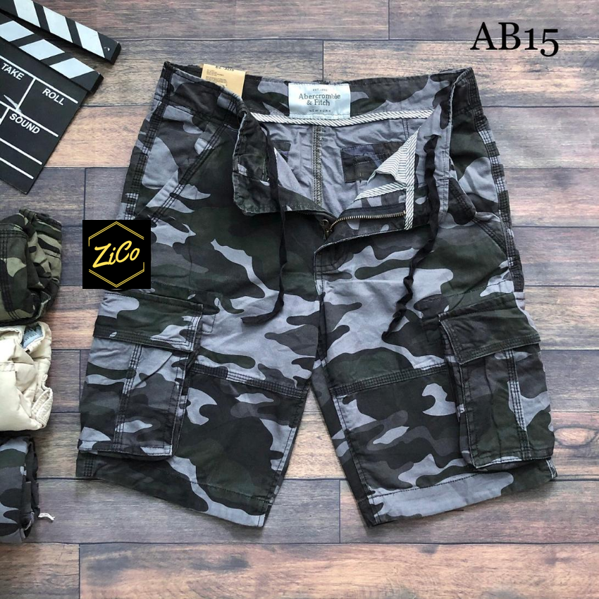 [HCM]Quần short kaki túi hộp rằn ri AB15