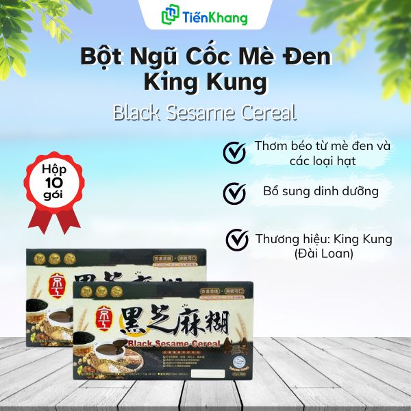 Bột ngũ cốc mè đen - black sesame cereal - hộp 370g