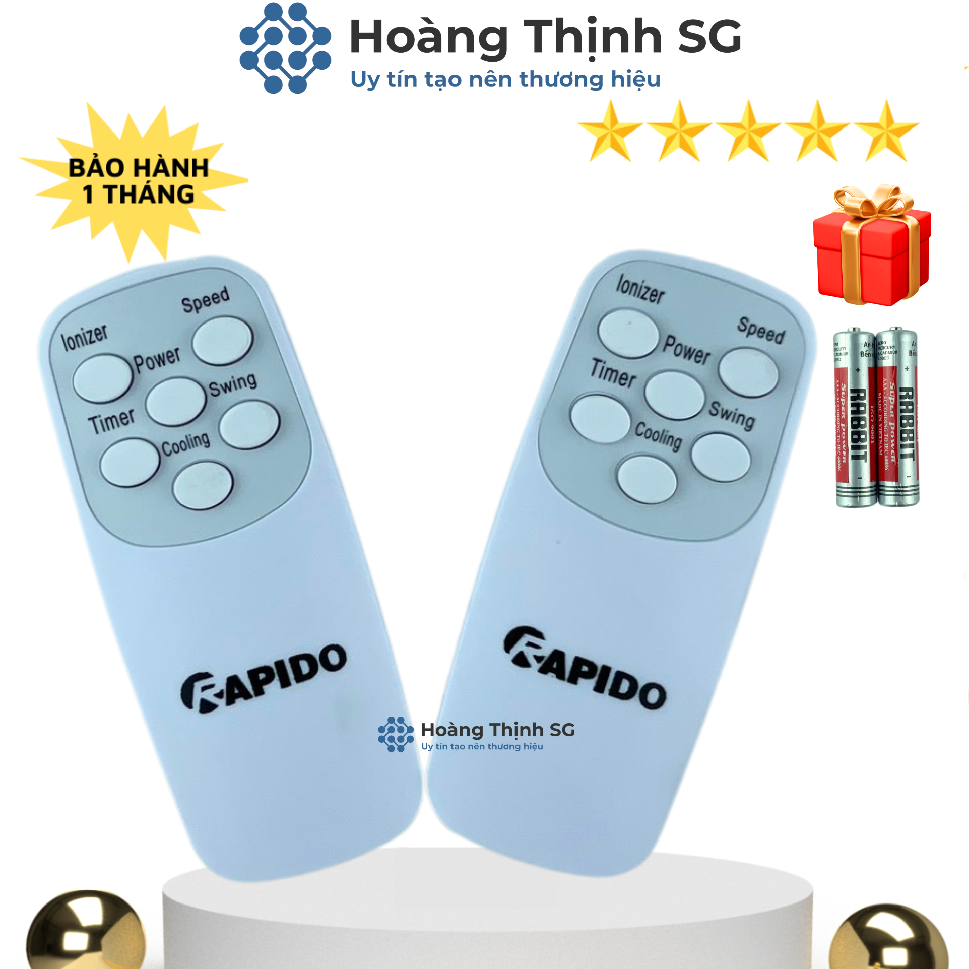 Remote điều khiển quạt Rapido, điều khiển quạt đa năng Rapido - Tặng kèm pin