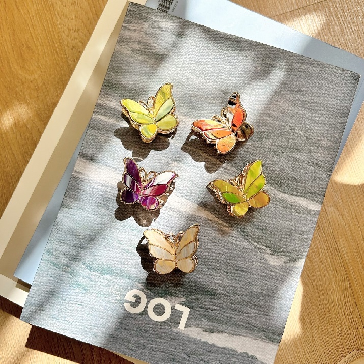 Kẹp tóc nabi nhỏ kim loại Modleaf Fairy butterfly pin Hàn Quốc