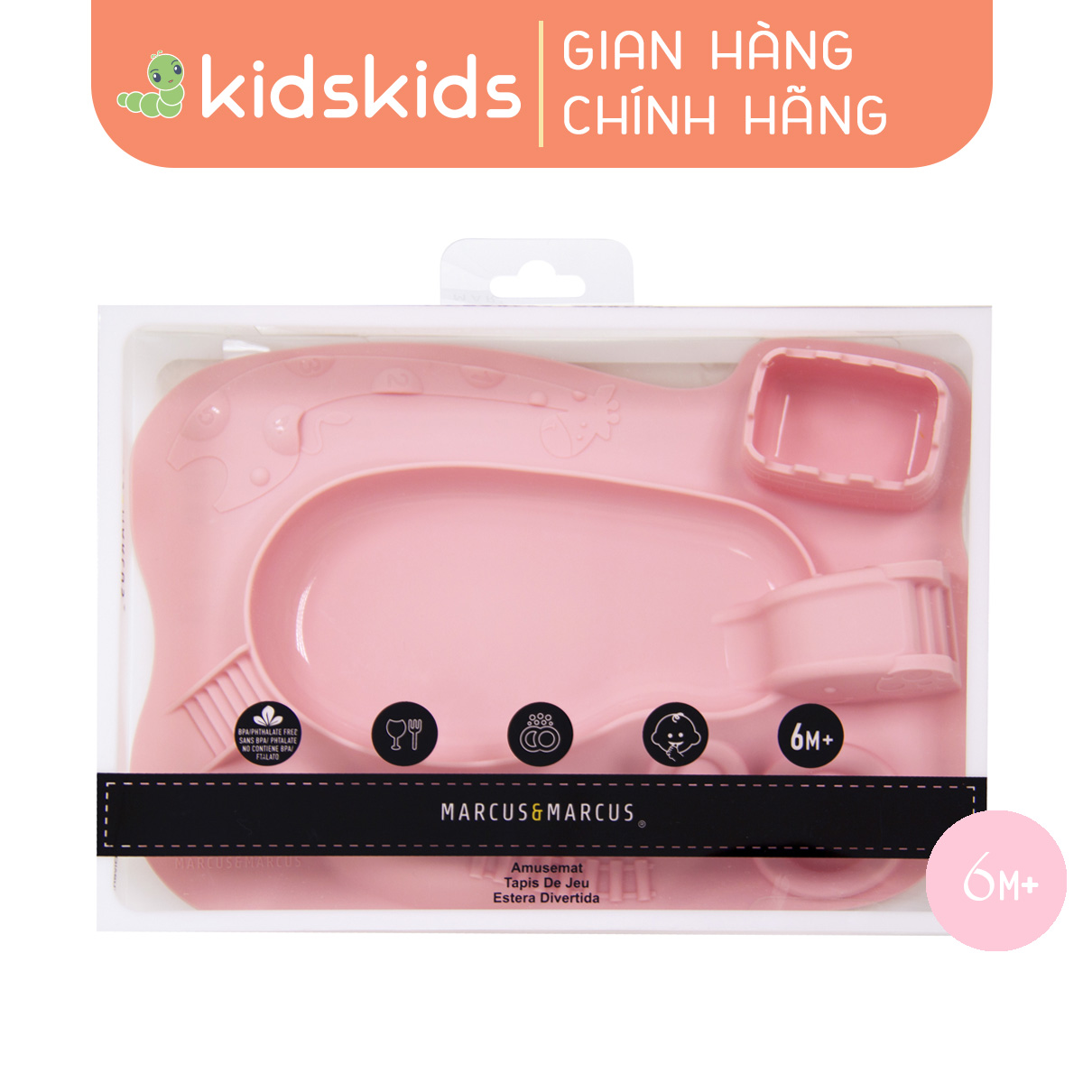 Khay ăn dặm silicon vui nhộn cho bé Marcus & Marcus, từ 6 tháng - Pokey