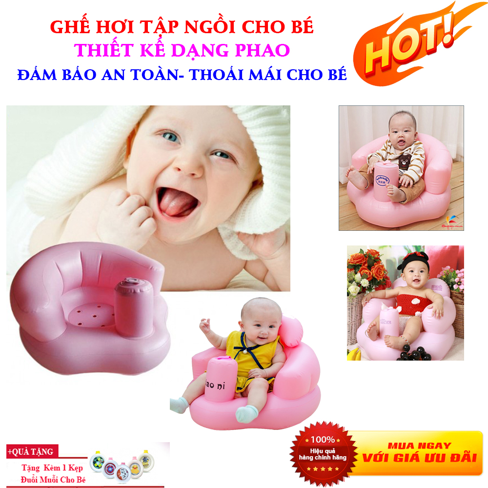 Ghế Phao Cho Bé, Ghế Hơi Tập Ngồi Cho Bé, Ghế Tập Ăn Dặm Cho Bé. Giúp Bé Ngồi Vững, Bảo Hành Uy Tín  1 Đổi 1