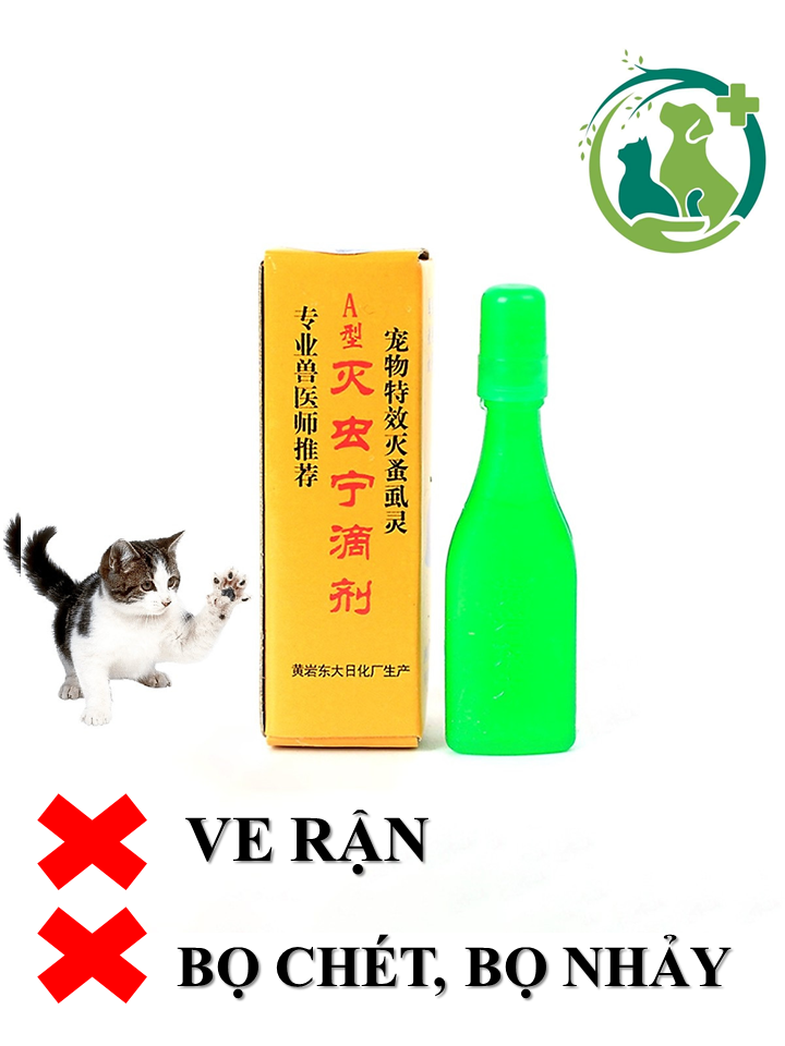 Nhỏ Gáy chó mèo Diệt Bọ chét Ve rận Đài Loan Hiệu Quả sau 24H