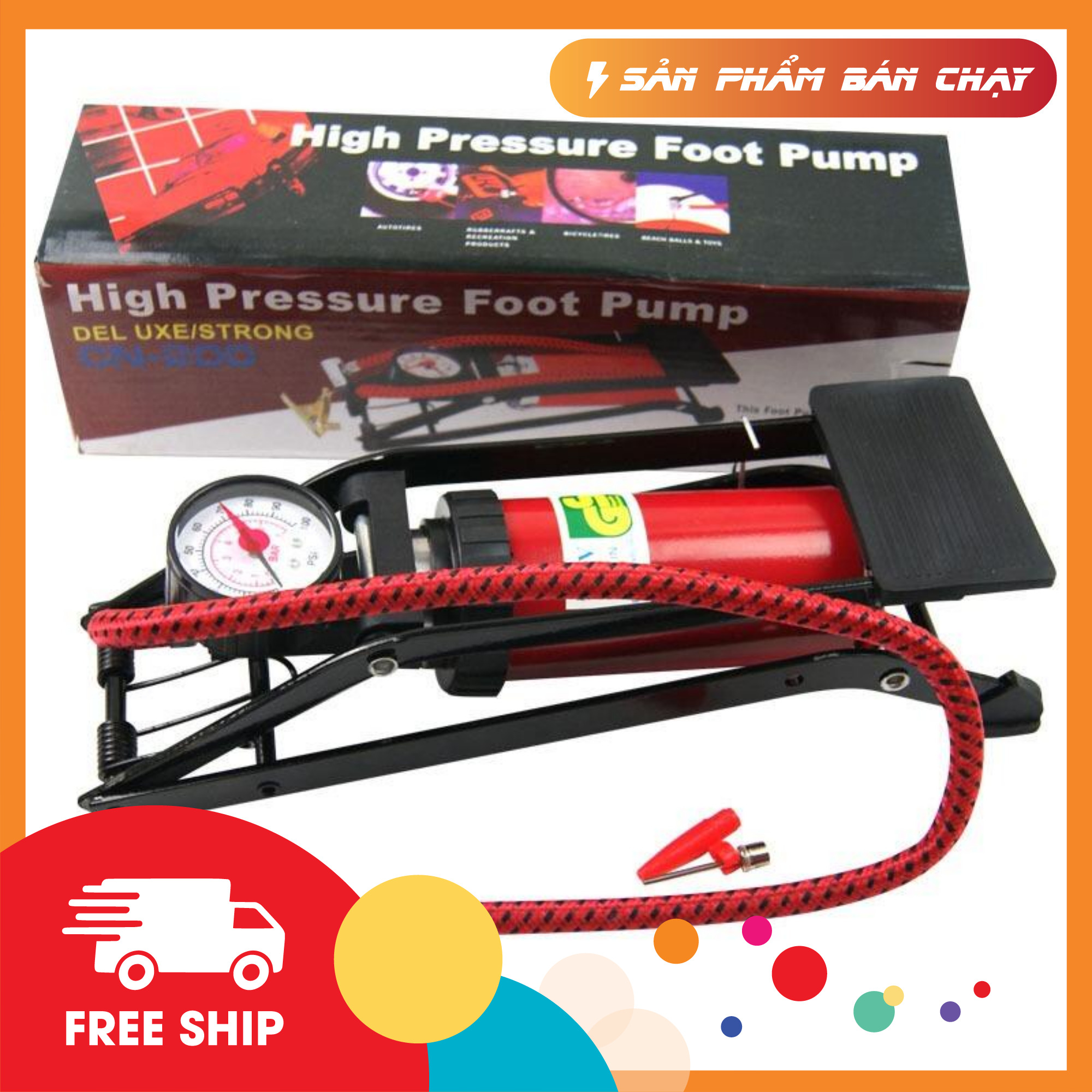 Bơm Xe Máy, Bơm lốp Ôtô, Bơm Xe Đạp, Bơm Mini Bơm Hơi Đa Năng, thiết kế nhỏ gọn dễ dàng sử dụng đi du lịch- BẢO HÀNH 1 ĐỔI 1
