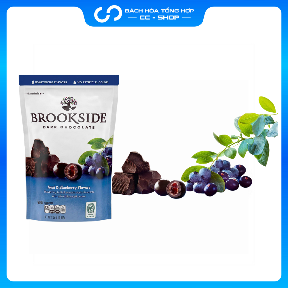 Socola Việt Quất Brookside Dark Chocolate Acai & Blueberry 907g 10 2024