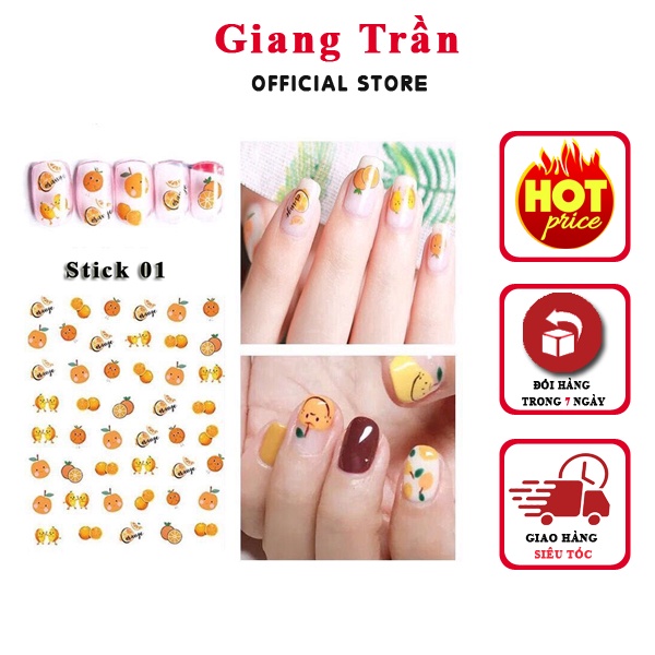 Stick dán móng cute cho mùa hè 2021