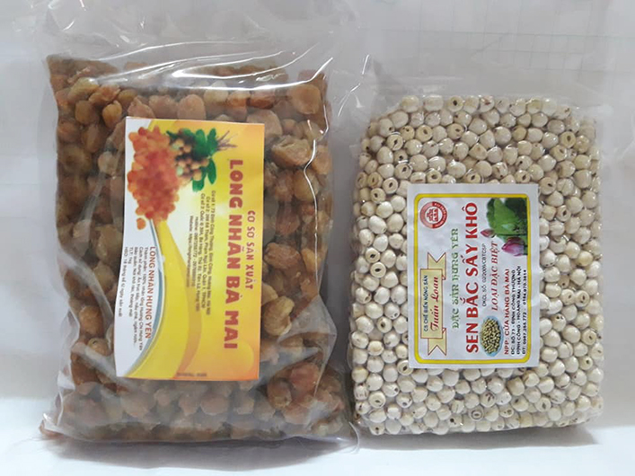 Combo “0.5kg Long nhãn + 0.5kg Hạt sen khô” Đặc Sản Hưng Yên