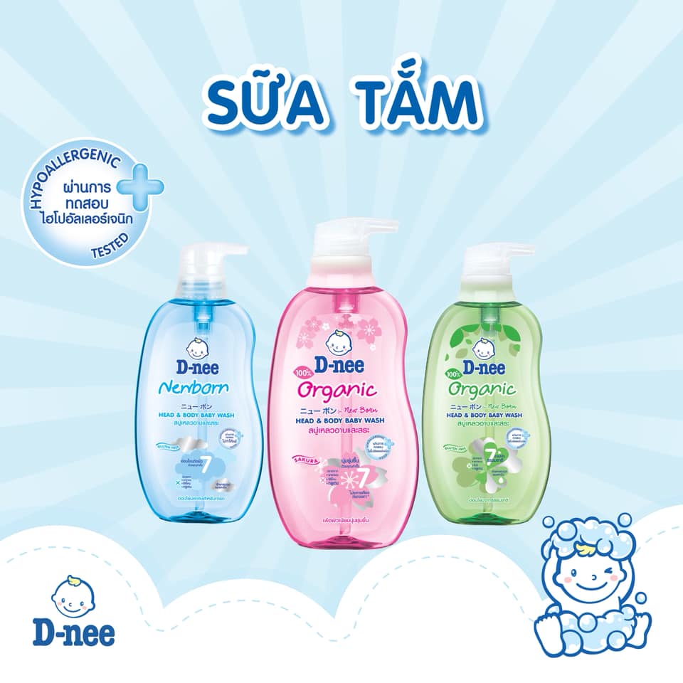 Sữa Tắm Gội Trẻ Em DNEE Organic Head And Body Baby Wash Thái Lan