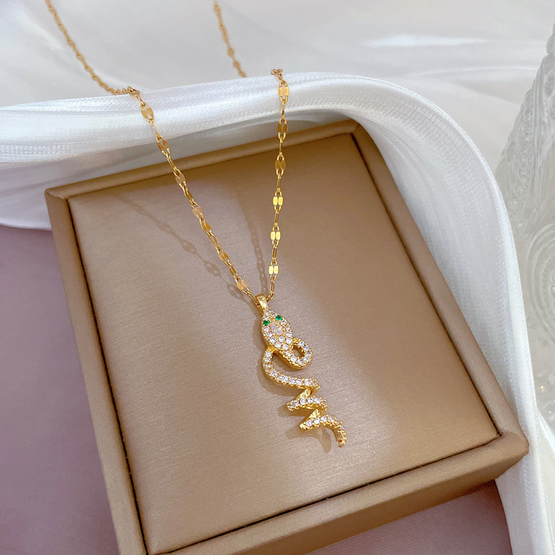 Dây chuyền Eliaccessories đính đá zicon chất liệu titan phong cách sành điệu