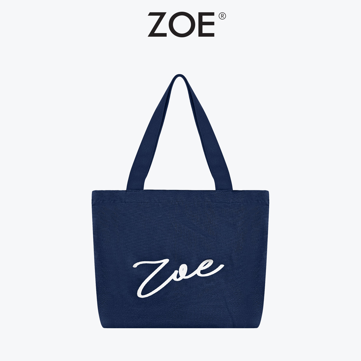 Túi tote vải canvas màu xanh denim unisex |  zoe official