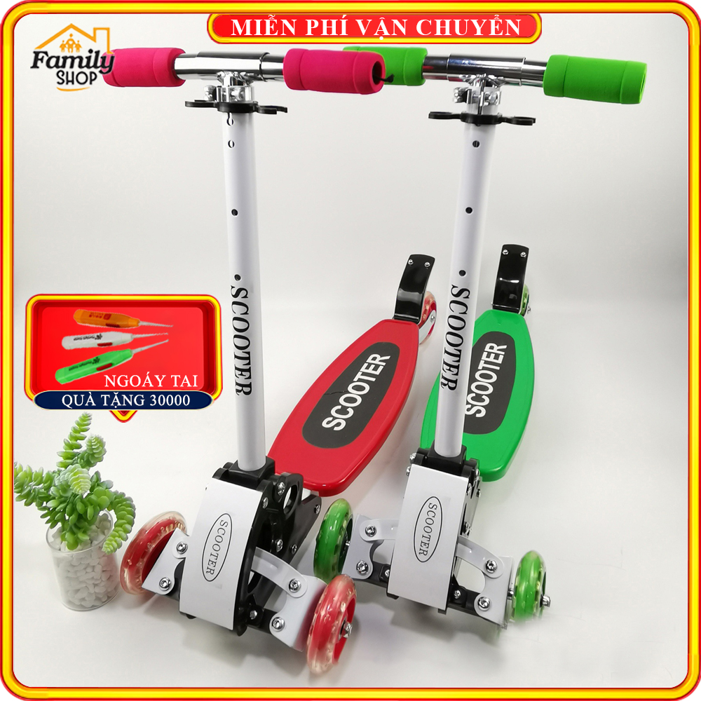 Xe trượt Scooter kim loại cao cấp- Xe Scooter 3 bánh thể thao gấp gọn cho trẻ từ 3 tuổi