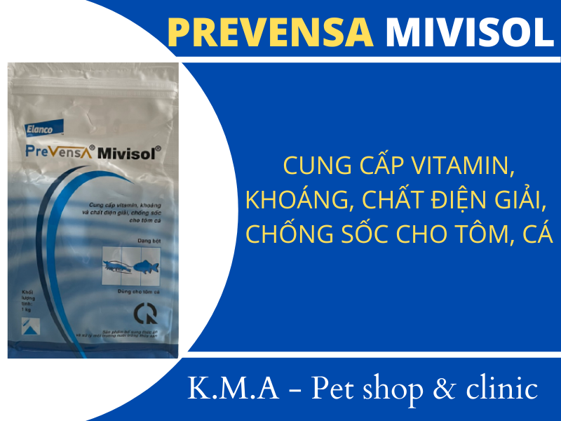 PREVENSA MIVISOL GÓI 1KG - CUNG CẤP VITAMIN, KHOÁNG, ĐIỆN GIẢI CHO TÔM, CÁ, KOI, LƯƠN, ẾCH...GIÚP TÔM CÁ KHỎE MẠNH ÍT BỆNH