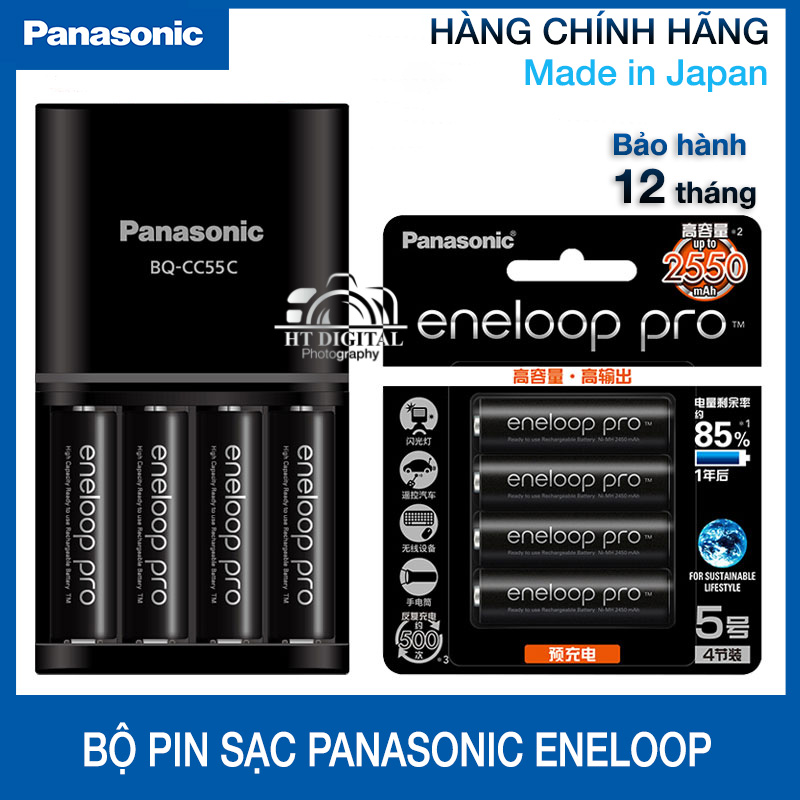 Pin Sạc AA PANASONIC ENELOOP PRO 2550mAh Chính Hãng Made in Japan Bản Nội Địa Thị Trường Nhật Bản - Pin Cho Đèn Flash Micro karaoke Đồ Chơi Trẻ Em