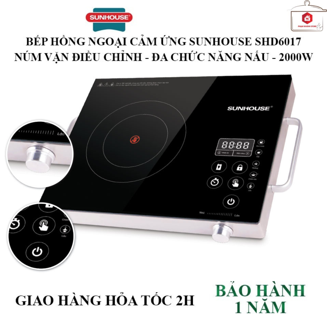 BẾP HỒNG NGOẠI SUNHOUSE HÀNG CHÍNH HÃNG TẶNG KÈM VỈ NƯỚNG