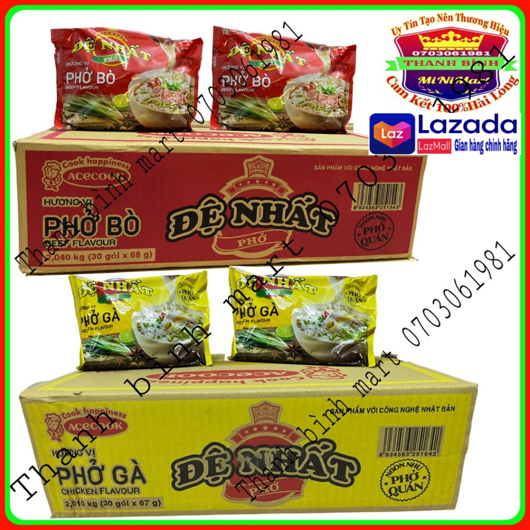 Phở Bò ,Gà Đệ Nhất Thùng 30 gói x65g