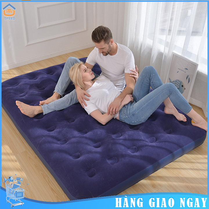Spđệm hơi bestway cao cấp phủ nhung nỉ kèm-nệm hơi nhiều kích cỡ