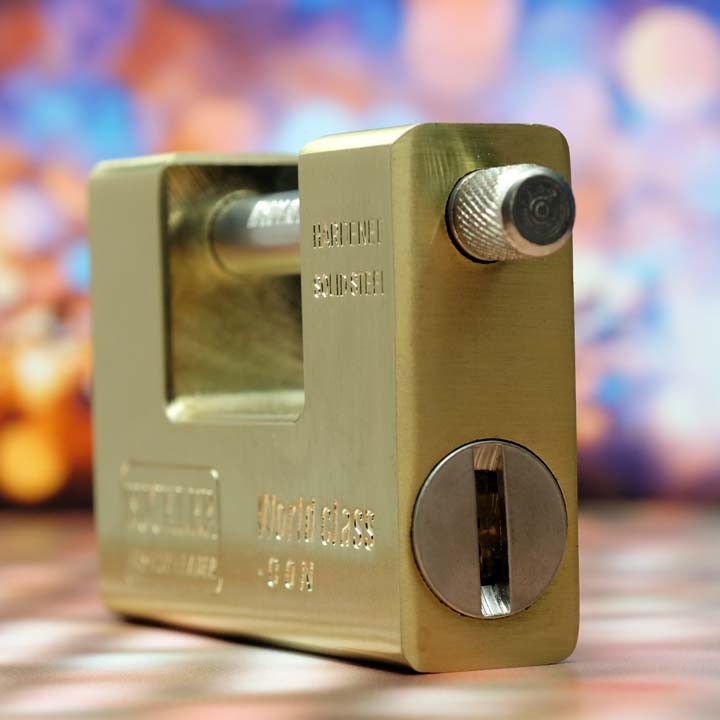 Ổ khóa chốt ngang chống cắt 9mm. vàng đồng hàng cao cấp