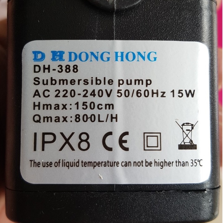 Bơm chìm hồ cá ac220v - 15w 15w+12 đèn led 12v-12w