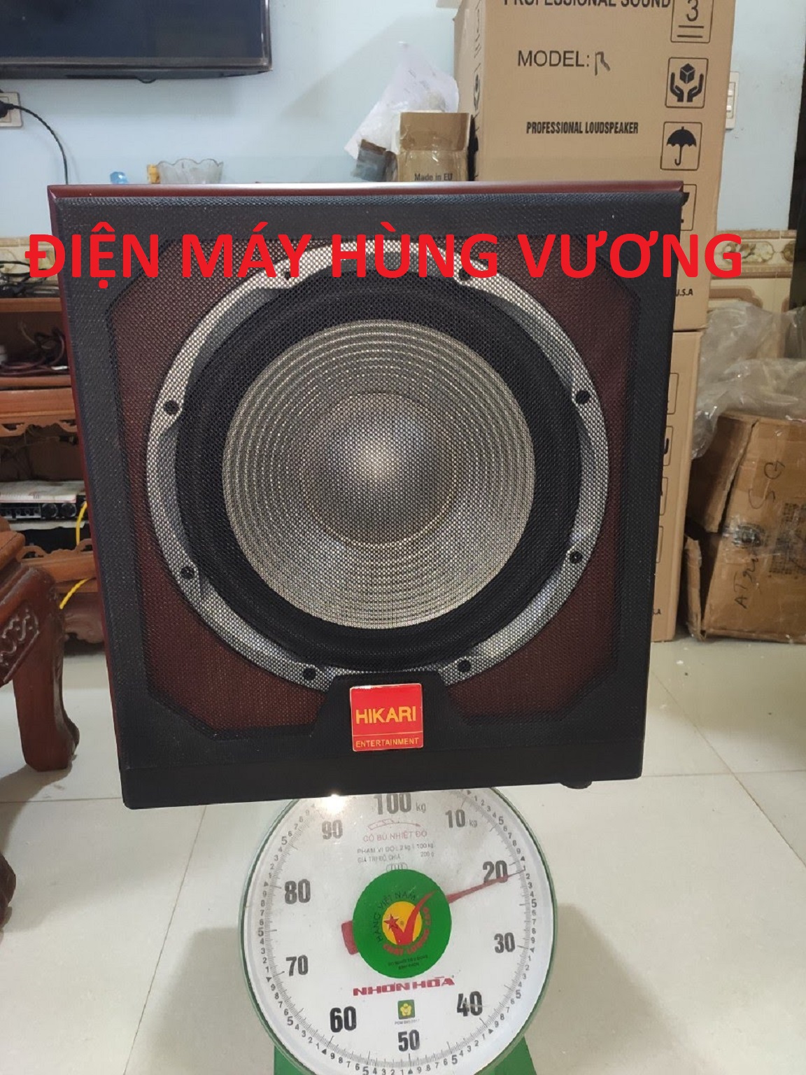 Loa sub điện, siêu trầm hikari entertainment sw12si , bass 30, màng cao su, 500w, nguồn xuyến đồng.