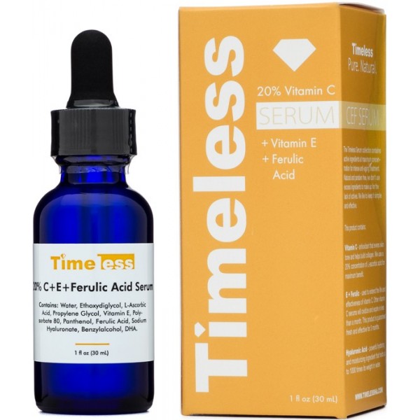 Serum chống lão hóa, giảm thâm nám, tàn nhang Timeless 20% Vitamin C + E + Ferulic Acid Serum (CEF) 30ml