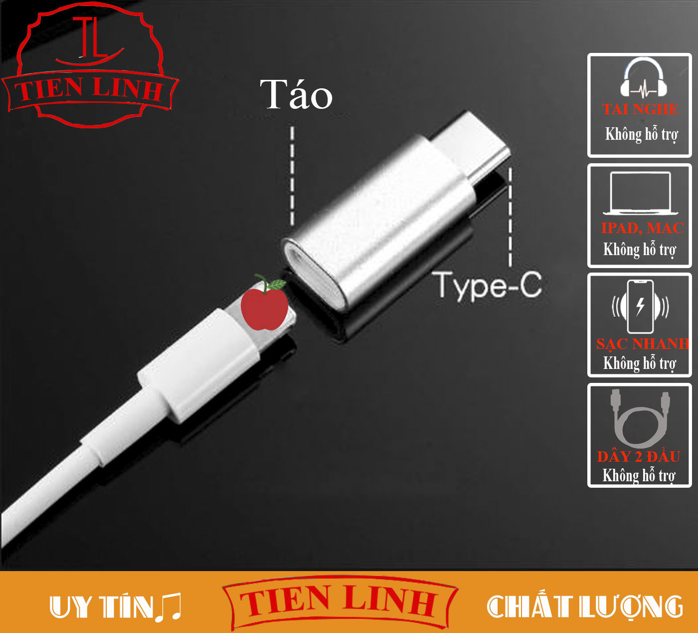 Đầu chuyển đổi từ Lightning sang Type C