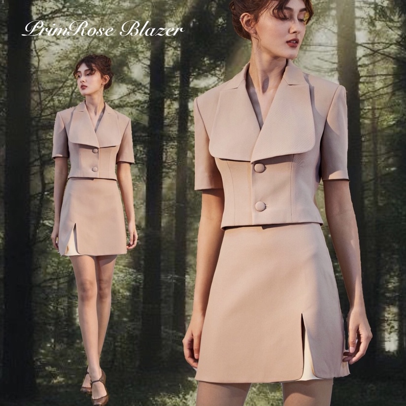 Primrose blazer- áo blazer ve cổ to lạ mắt