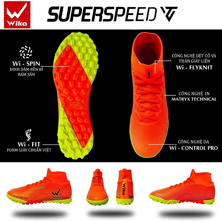 Giày Bóng Đá Wika Super Speed VT Chính Hãng
