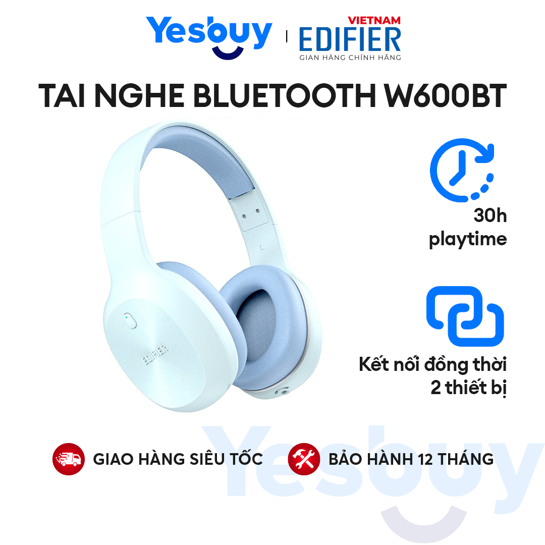 Tai nghe Bluetooth 5.1 EDIFIER W600BT Thời gian hoạt động lên đến 30h