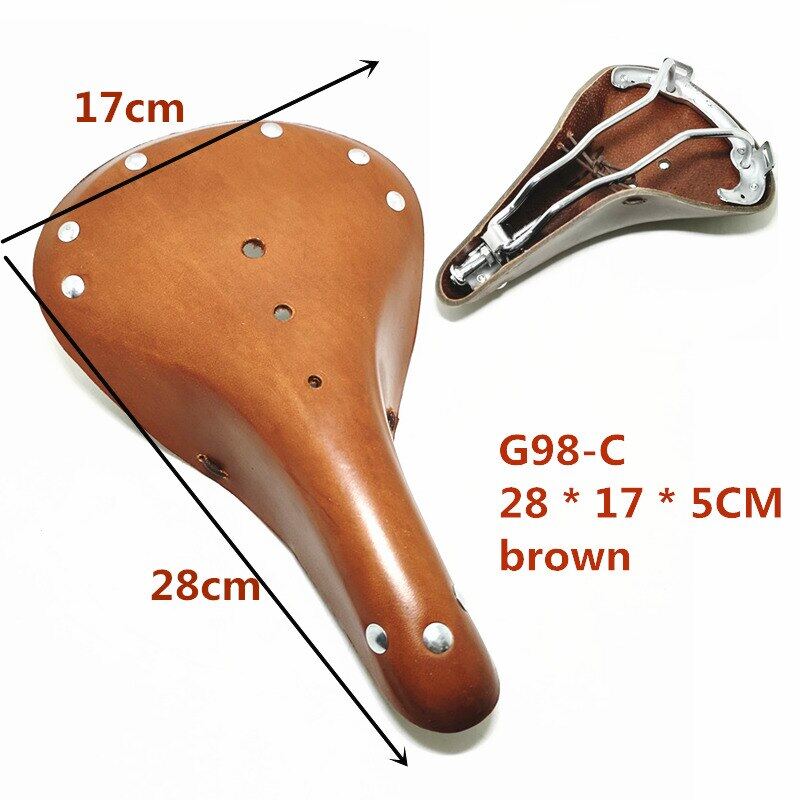 G98 da bò vintage brooks phong cách yên ngựa cho retro xe đạp xe đạp thành phố đường mtb cố định bánh đi xe đạp phụ kiện
