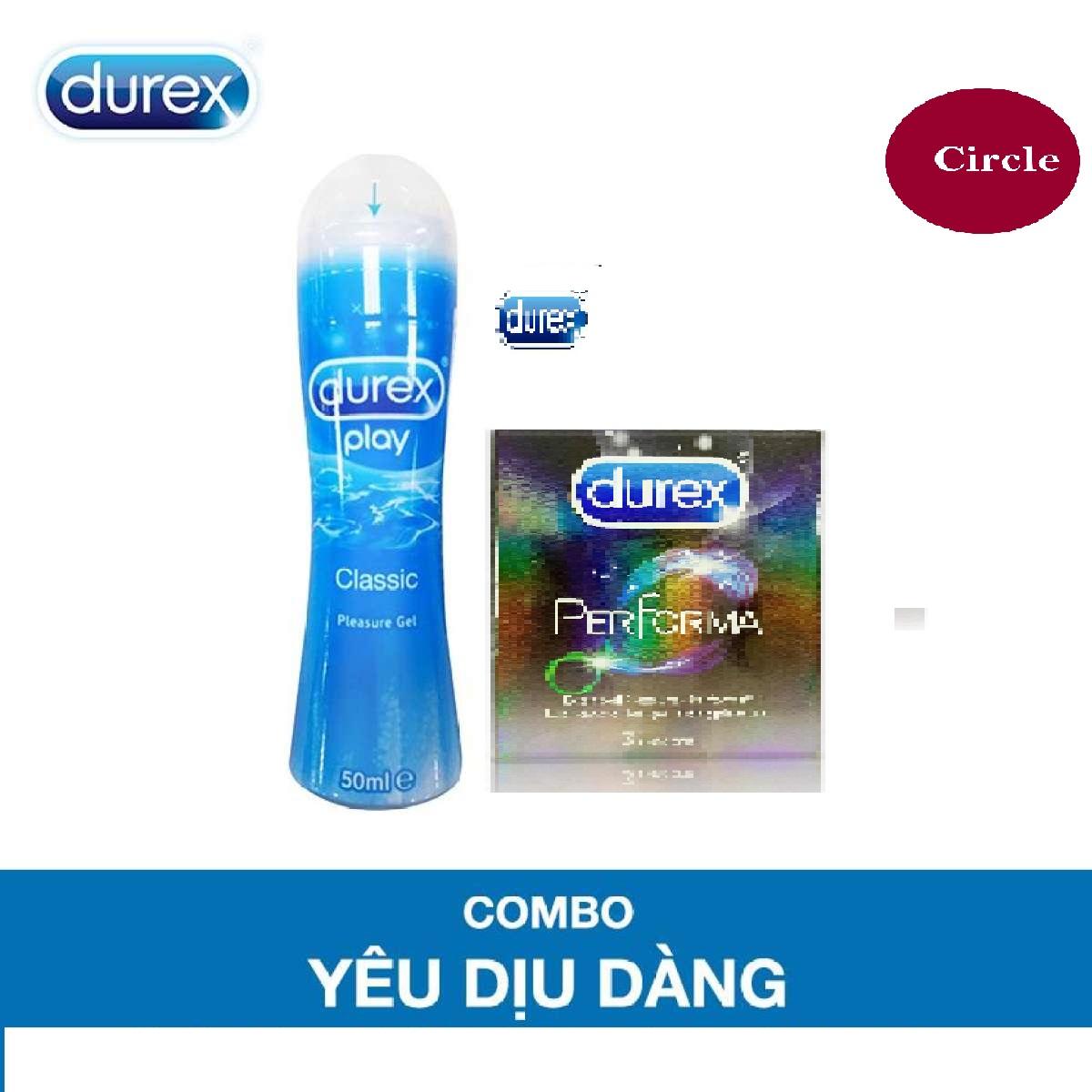 [HCM]Combo yêu dụi dàng Gel bôi trơn Durex Play Classic 50ml + bao cao su durex performa kéo dài thời gian quan hệ 3pcs