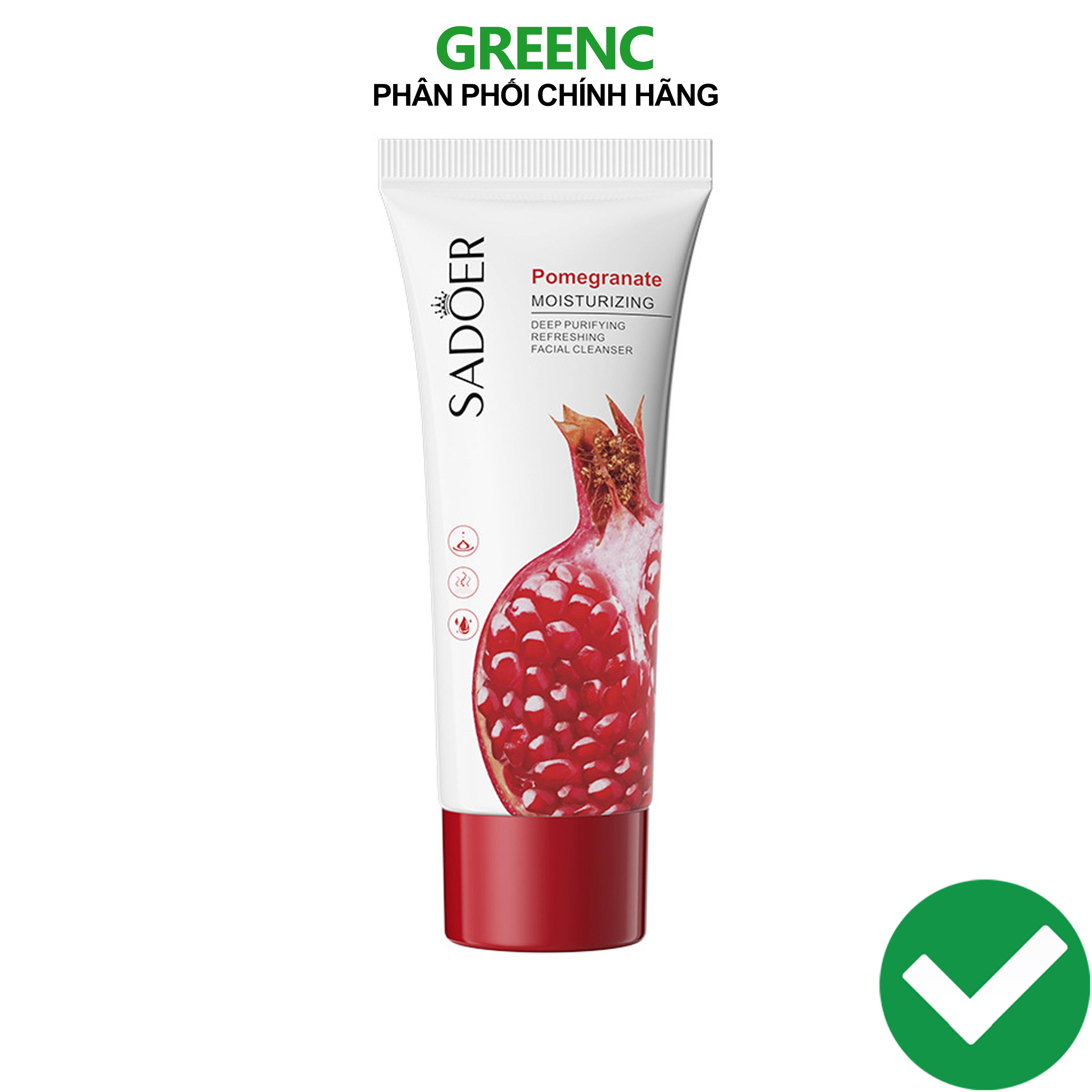 Sữa rửa mặt Sadoer Pomegranate 100g chiết xuất quả lựu